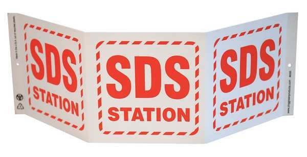 SDS Sign, STATION, Projecting, Plastic, ZING, Mfr# 6055