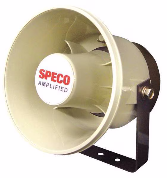 PA Horn, Weatherproof, 20W, 6 In., Speco Technologies, Mfr#: ASPC20W