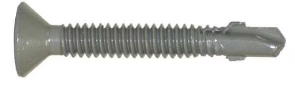 Self-Drilling Screw, #10 x 1 7/16 in, Gray Spex Steel Flat Head Phillips Drive, 500 PK, TEKS, Mfr# 1082000