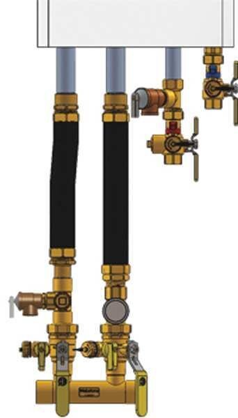 Boiler Inst Kit, 1in, 1inFIP, Dbl Ball Drin, Webstone, Mfr#: 5FK5-CH