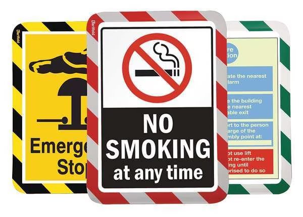 Sign Holder, Red/White, 1/8 in. H, PK2, Tarifold, Mfr#: P194993