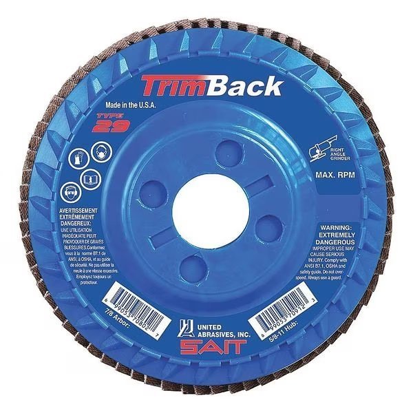 SAIT 70802 TrimBack™ Flap Disc (Type 29) 4-1/2