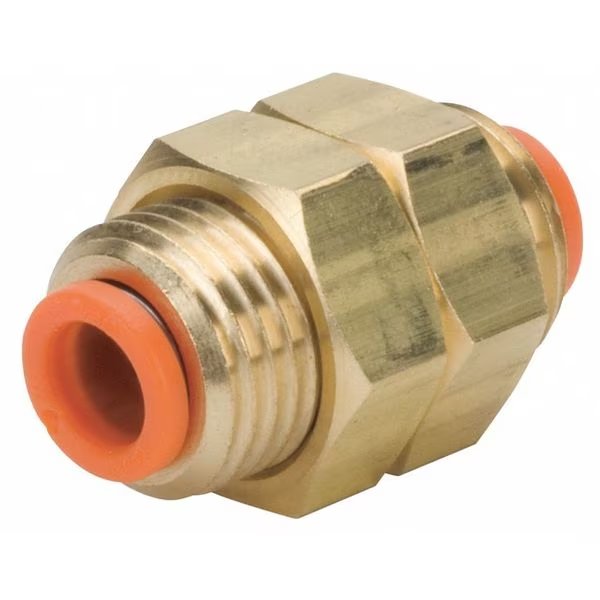 Bulkhead Union, 1/4 in., TubexTube, SMC, Mfr# KQ2E07-00A