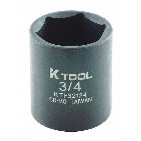 3/8 in Drive Impact Socket Standard Socket, black oxide, K-Tool International, Mfr#: KTI-32124