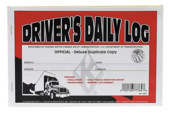 Drivers Logbook, Simplified, With Carbon, Book with DVIR, 8 1/2 x 5 1/2, 2 Plies, Jj Keller, Mfr#: 8527