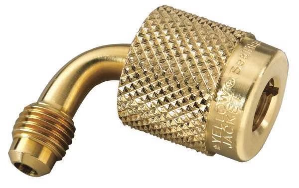 Quick Coupler, Low Loss, 1/4 In MxF, 90 Deg