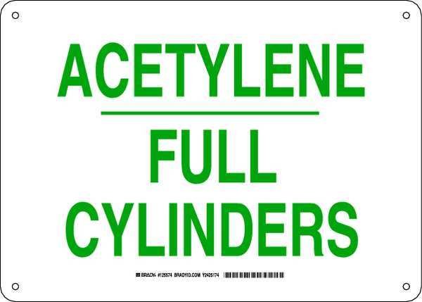 Chemical Sign, 10 in H, 14 in W, Rectangle, English, 125574, BRADY, Mfr# 125574