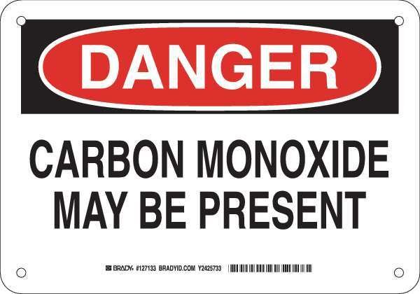 Danger Sign, 7 in H, 10 in W, Plastic, Rectangle, English, 126133, BRADY, Mfr# 126133