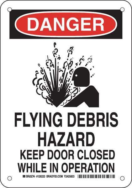 Danger, Flying Debris Hazard Keep Door Closed While In Operation, 7