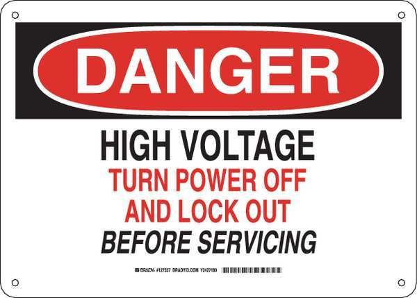 Danger Sign, 10X14, 127557, BRADY, Mfr# 127557