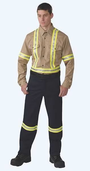 FR Collared Shirt, 37-1/4in., Hi-Vis Gray, Big Bill, Mfr#: 1115US7-2XLT-GRY