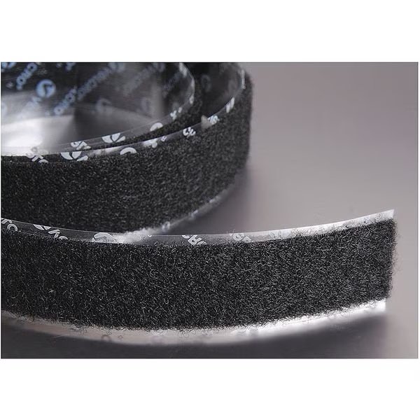 Reclosable Fastener, Rubber Adhesive, 75 ft, 4 in Wd, Black, Velcro Brand, Mfr#: 186895