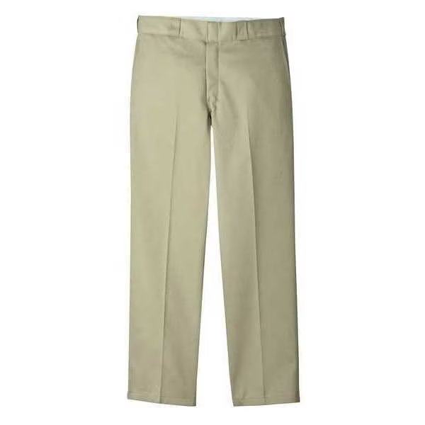 Work Pants, Poly/Cotton, Khaki, 38x30, Dickies, Mfr#: P874KH 38 30