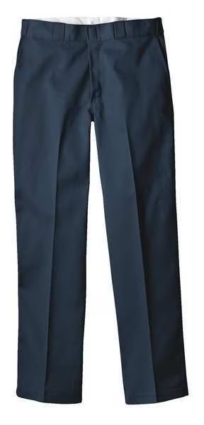 Work Pants, Poly/Cotton Twill, Navy, 32x34, DICKIES, Mfr# P874NV 32 34