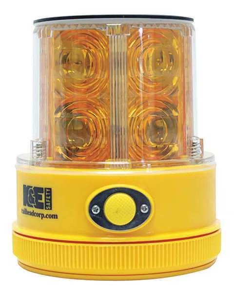 Rechargeable SafetyLight, Amber, LED, Solar, Railhead Gear, Mfr#: M18-SOLAR A