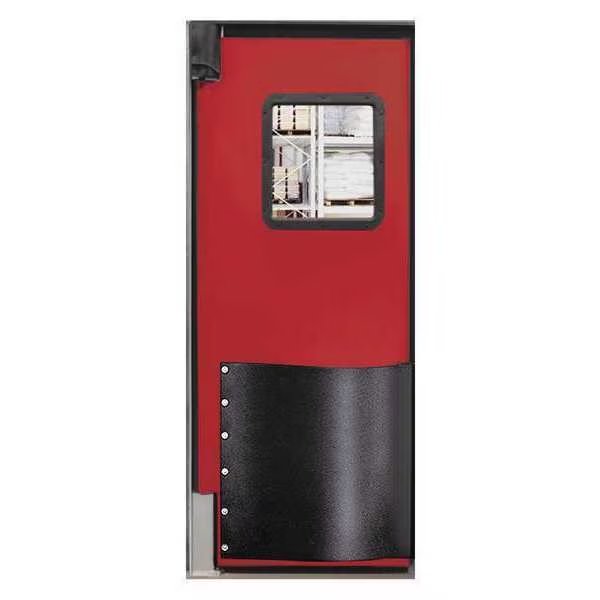 Swinging Door, 7 x 2.5ft, Red, Polyethylene, CHASE, Mfr# 3084RRED
