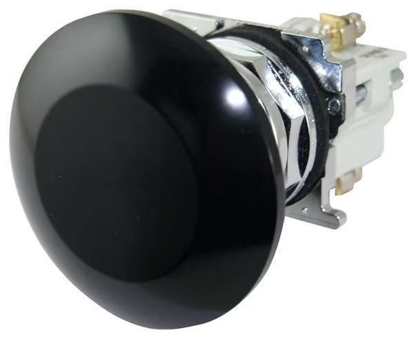 Non-Illuminated Push Button, 30mm, Black, EATON, Mfr# 10250T33B