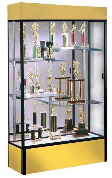 Display Case, 72X48X16, Goldenrod, Depth (In.): 16, WADDELL DISPLAY, Mfr# 374MB-BZ-GR