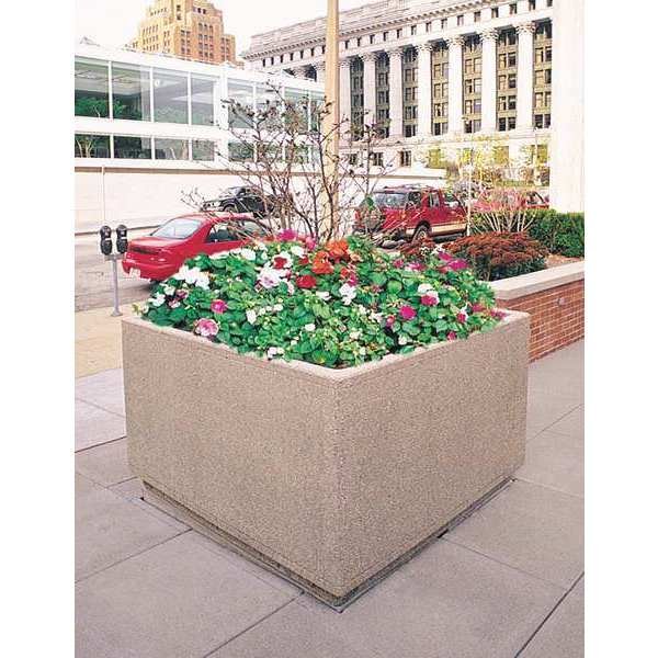 Planter, Square, 36in.Lx36in.Wx30in.H, Wausau Tile, Mfr#: TF4195W22