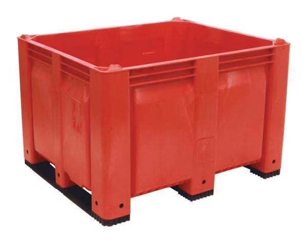 Red Bulk Container, Plastic, 25.4 cu ft Volume Capacity, Decade Products, Mfr#: M011000-108
