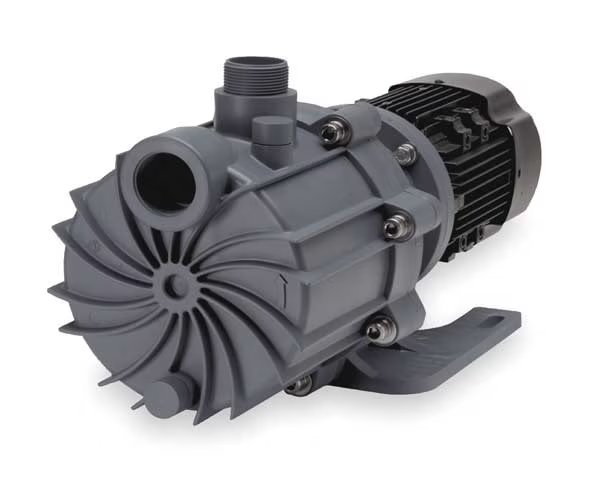 3 HP PVDF Magnetic Drive Pump 208-230/460V 1-1/2