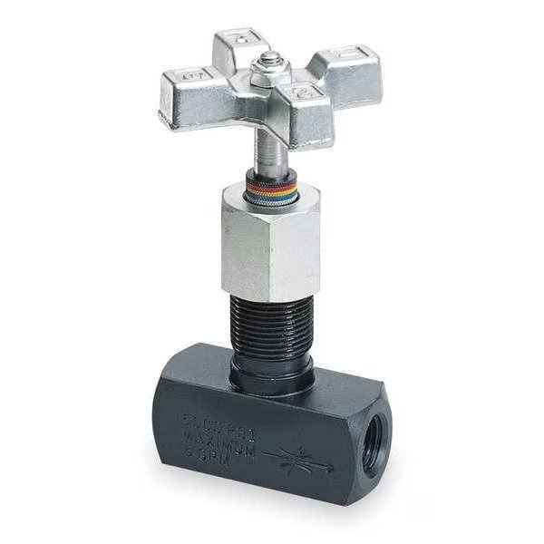 Metering Valve, Steel, 1/4 NPT, 5 GPM Max, Parker, Mfr#: MV400S