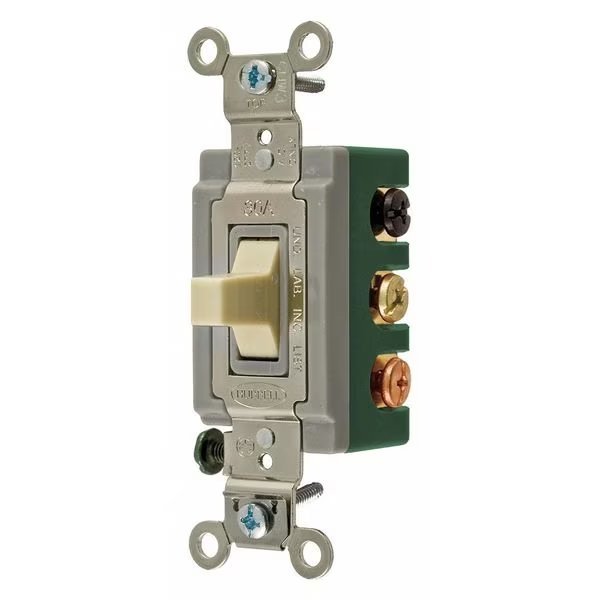 Wall Swtch, 2-Pol, 120/277V, 30A, Ivry, Toggl, HUBBELL, Mfr# HBL1388I