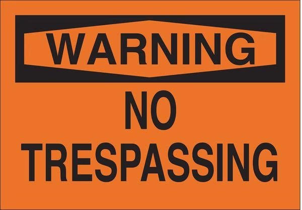 Warning Sign, 10X14