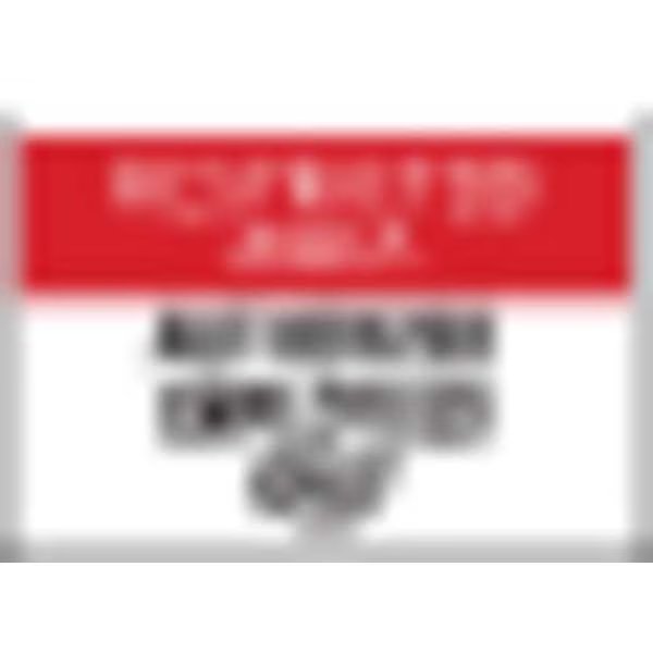 Admittance Sign, 10 in Height, 14 in Width, Plastic, Rectangle, English, BRADY, Mfr# 22178