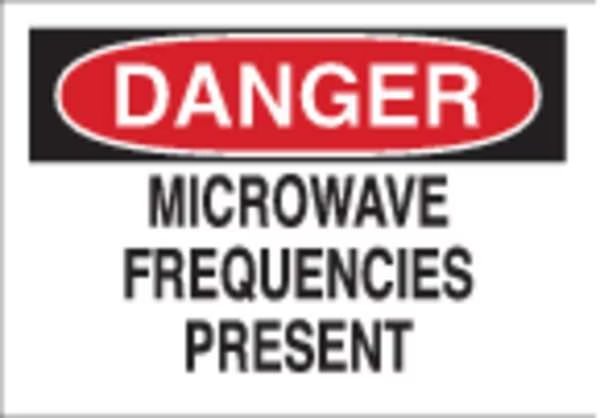 Danger Radiation Sign, 7 in H, 10 in W, Plastic, Rectangle, 25264, BRADY, Mfr# 25264