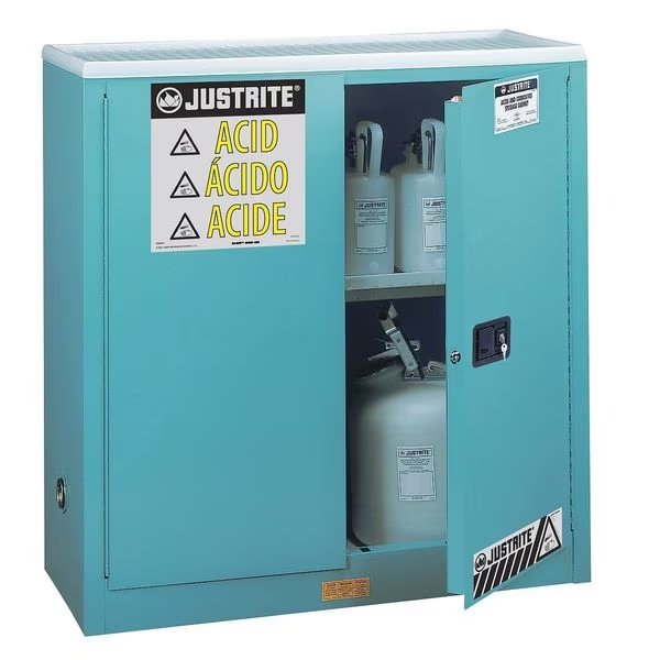 Corrosive Safety Cabinet, 30 gal., Manual, JUSTRITE, Mfr# 893002