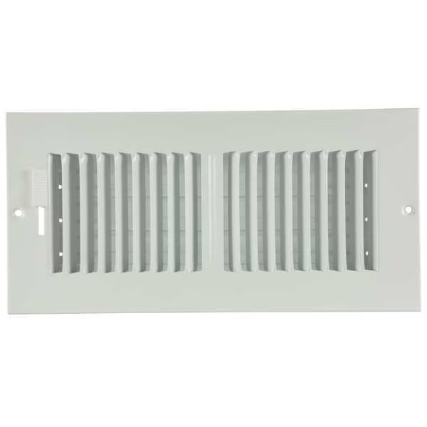 Sidewall/Ceiling Register, 5.75 X 11.75, White, Steel, EnjoyTool Select, Mfr#: 4JRN9