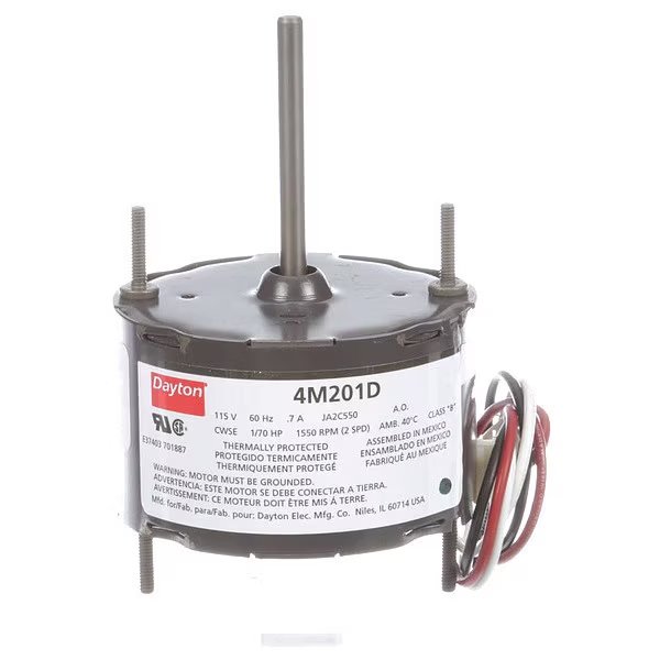 HVAC Motor, 1/70 HP, 1550 rpm, 115V, 3.3, DAYTON, Mfr# 71637607M