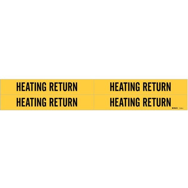 Pipe Marker, Heating Return, 3/4to2-3/8 In, 7125-4, BRADY, Mfr# 7125-4