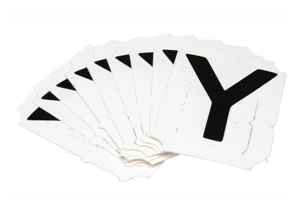 Letter Identification Card, Y, PK10, BRADY, Mfr# 5050-Y
