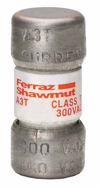 UL Class Fuse, T Class, A3T Series, Very Fast-Acting, 30A, 300V AC, Non-Indicating