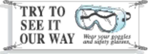 Safety Banner, 42 x 120In, Vinyl, ENG, BRADY, Mfr# 50912