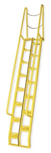 150 1/4 in Alternating Tread Stairs, Steel, 15 Steps, 350 lb Load Capacity, Vestil, Mfr#: ATS-9-56