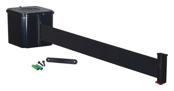 Retractable Belt Barrier, 30 ft., Black, Retracta-Belt, Mfr#: WM412SB30-BK-RE