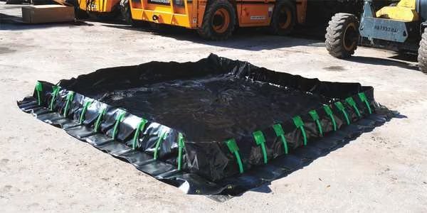Spill Cont. Berm, Stake Wall, 3366 gal., ULTRATECH, Mfr# 8232
