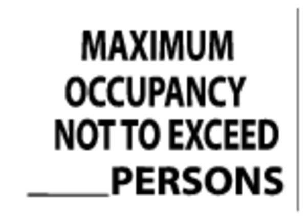 Sign, MaXimum Occupancy, w/ Number Kit, 1907A, ZING, Mfr# 1907A