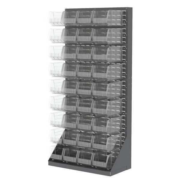 Steel Louvered Floor Rack, 36 in W x 17 in D x 75 in H, Gray, AKRO-MILS, Mfr# 30651240SC