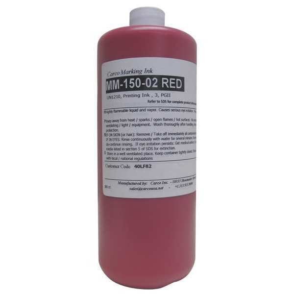 Marking Ink, Pigment, Red, 30 to 60 sec, CARCO, Mfr# MM-150-02 RED