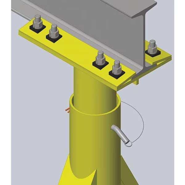Portable Gantry Crane, 11 ft. H, Yellow, CALDWELL, Mfr# K90-5-16/14