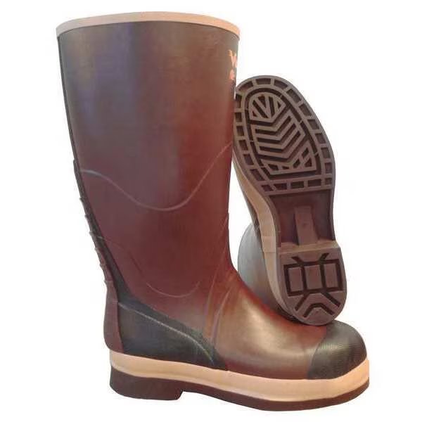 Size 5 Unisex Steel Rubber Boot, Brown, VIKING, Mfr# VW22