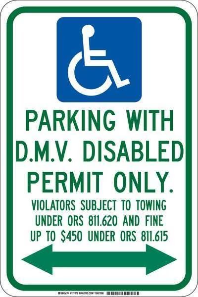 Handicap Parking Sign, 18
