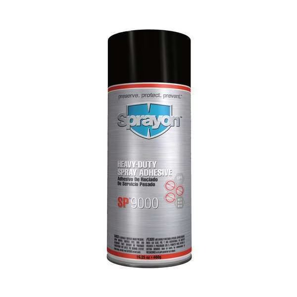 Spray Adhesive, SP 9000 Series, Off-White, 16.25 oz, Aerosol Can, SPRAYON, Mfr# S0900000A