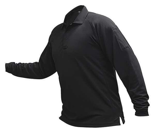 Mens Tactical Polo, Black, Long Sleeve, M, VERTX, Mfr# VTX4020BKP