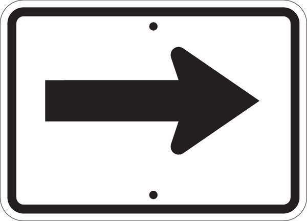Traffic Sign, 9 in Height, 12 in Width, Aluminum, Rectangle, No Text, BRADY, Mfr# 80055