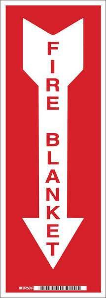 14 in Height, 5 in Width, Polyester, Rectangle, English, BRADY, Mfr# 90376